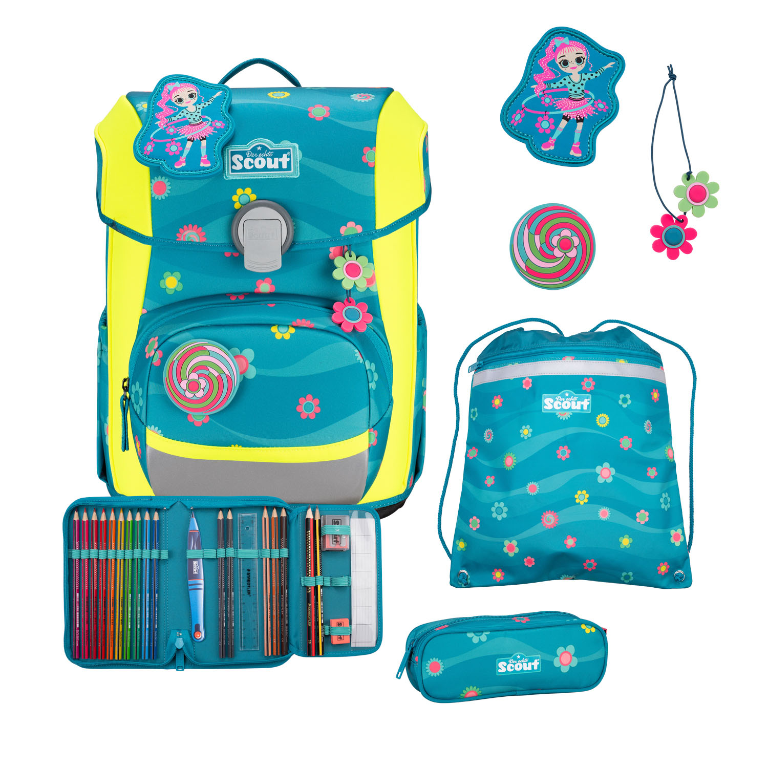 Scout Neo Schulranzen-Set 4-teilig DIN Little Flowers Scout Neo Schulranzen-Set 4-teilig DIN Little Flowers