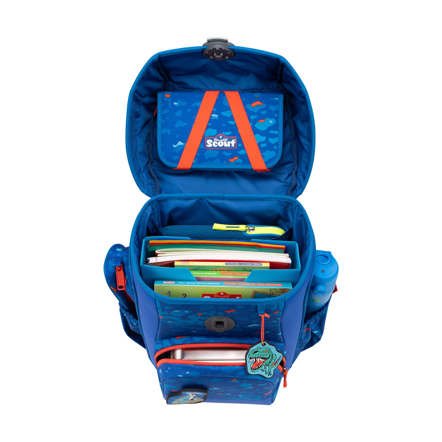 Scout Neo Exklusiv Superflash Schulranzen-Set 4-teilig Blue Dino Scout Neo Exklusiv Superflash Schulranzen-Set 4-teilig Blue Dino