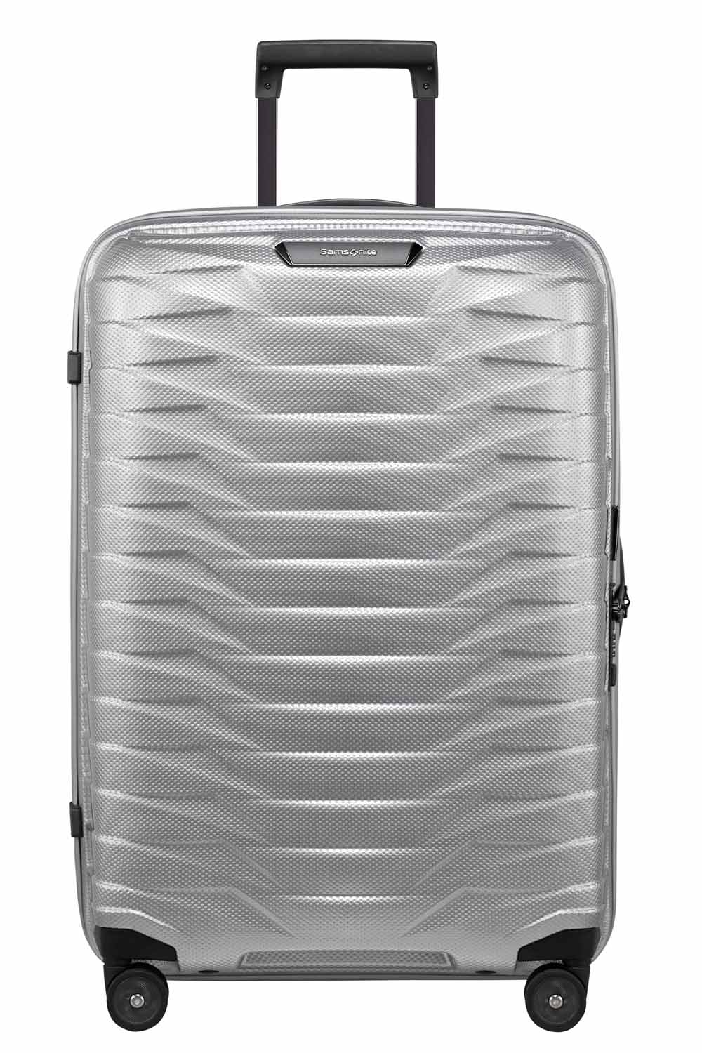 Samsonite Proxis Trolley mit 4 Rollen 69cm + GRATIS HOTELGUTSCHEIN Silber Samsonite Proxis Trolley mit 4 Rollen 69cm + GRATIS HOTELGUTSCHEIN Silber