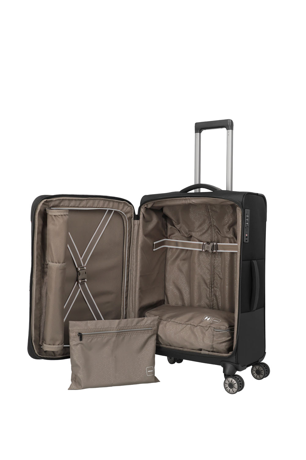 Travelite Crosslite Trolley M 4-Rollen erweiterbar Schwarz Travelite Crosslite Trolley M 4-Rollen erweiterbar Schwarz