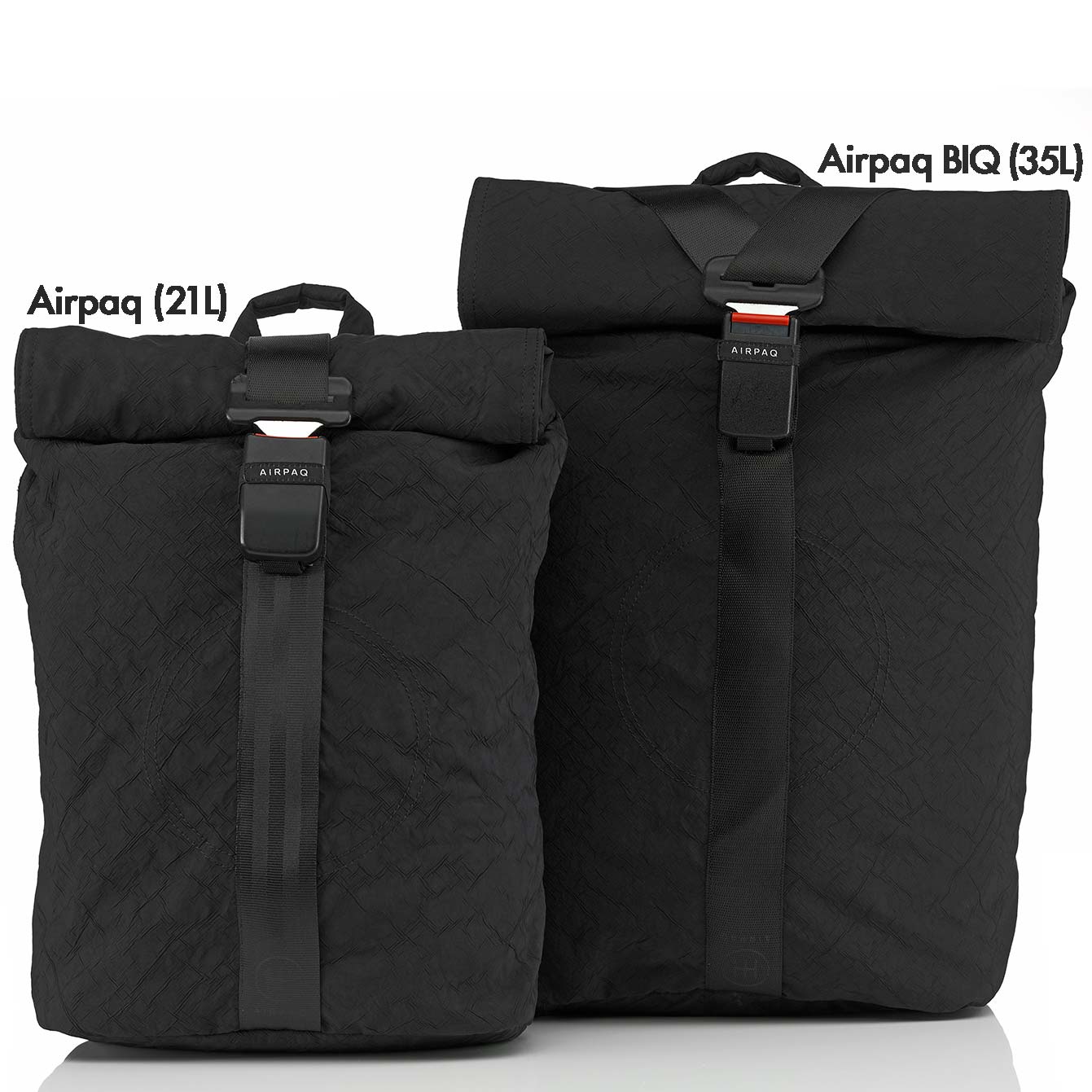 Airpaq BIQ Rolltop-Rucksack XL mit Laptopfach Schwarz Airpaq BIQ Rolltop-Rucksack XL mit Laptopfach Schwarz