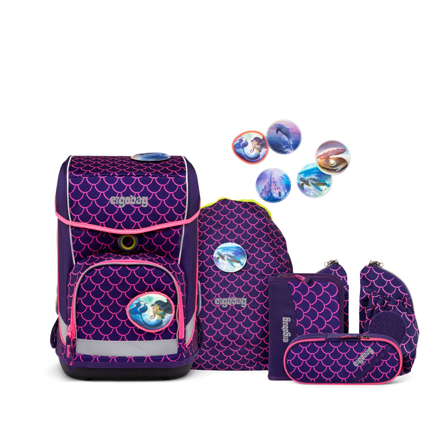 ergobag cubo light LUMI Edition Schulranzen Set 6-teilig 2024