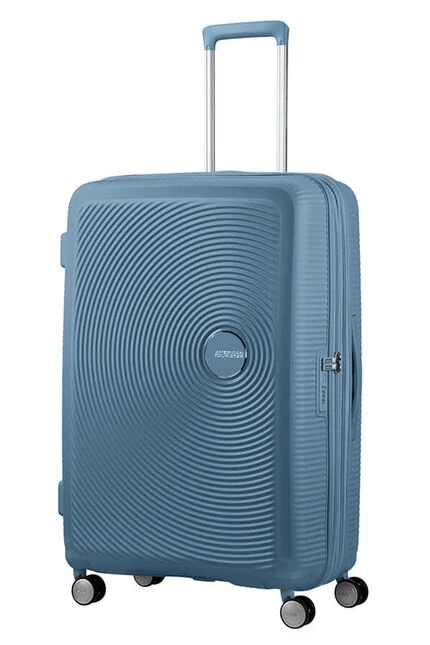 American Tourister Soundbox 4-Rollen-Trolley L 77cm, erweiterbar Stone Blue American Tourister Soundbox 4-Rollen-Trolley L 77cm, erweiterbar Stone Blue
