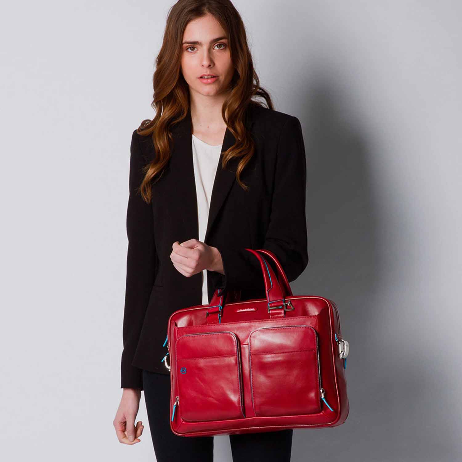 Piquadro Blue Square Schmale Laptoptasche mit Laptofach 14" blu blu Piquadro Blue Square Schmale Laptoptasche mit Laptofach 14" blu blu