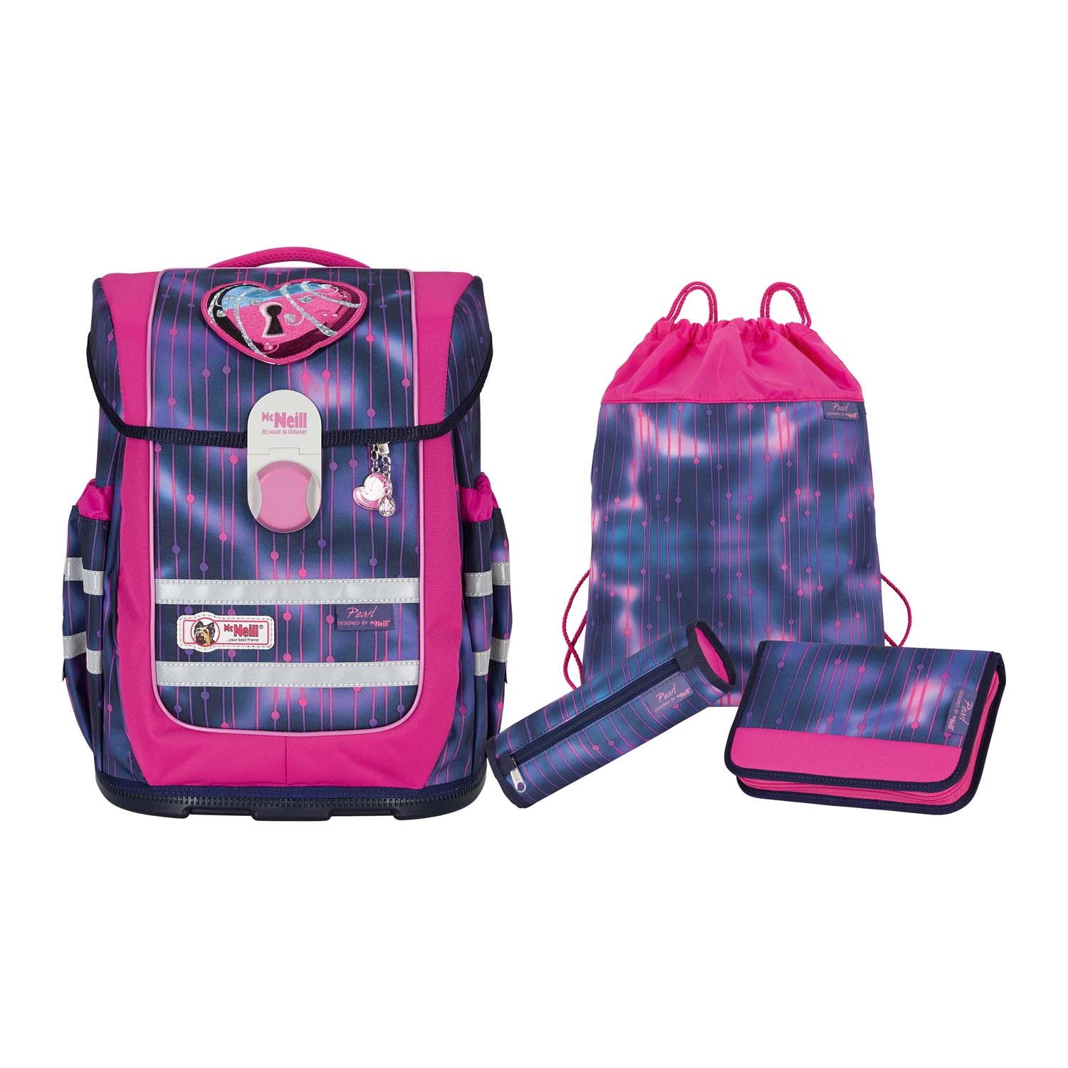 McNeill Ergo Complete Schulranzen-Set, 4-teilig Pearl