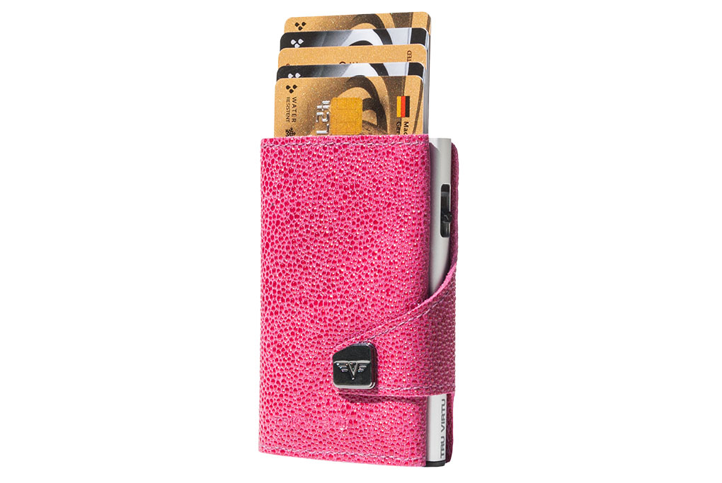 Tru Virtu Click & Slide Wallet *Special Edition* Sting Ray Fuchsia/Silver