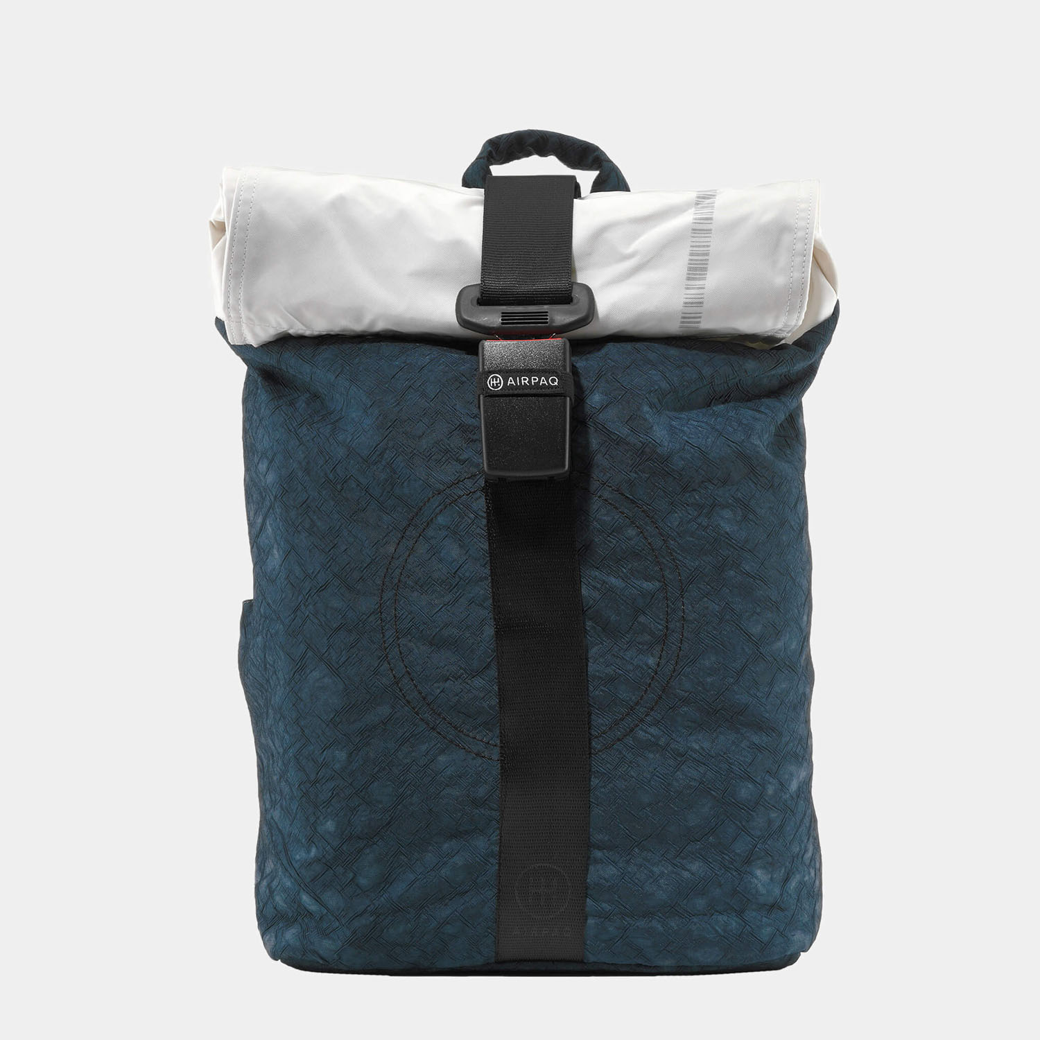 Airpaq Rolltop Weiße Rolle -Airbag mit 15" Laptopfach Blau