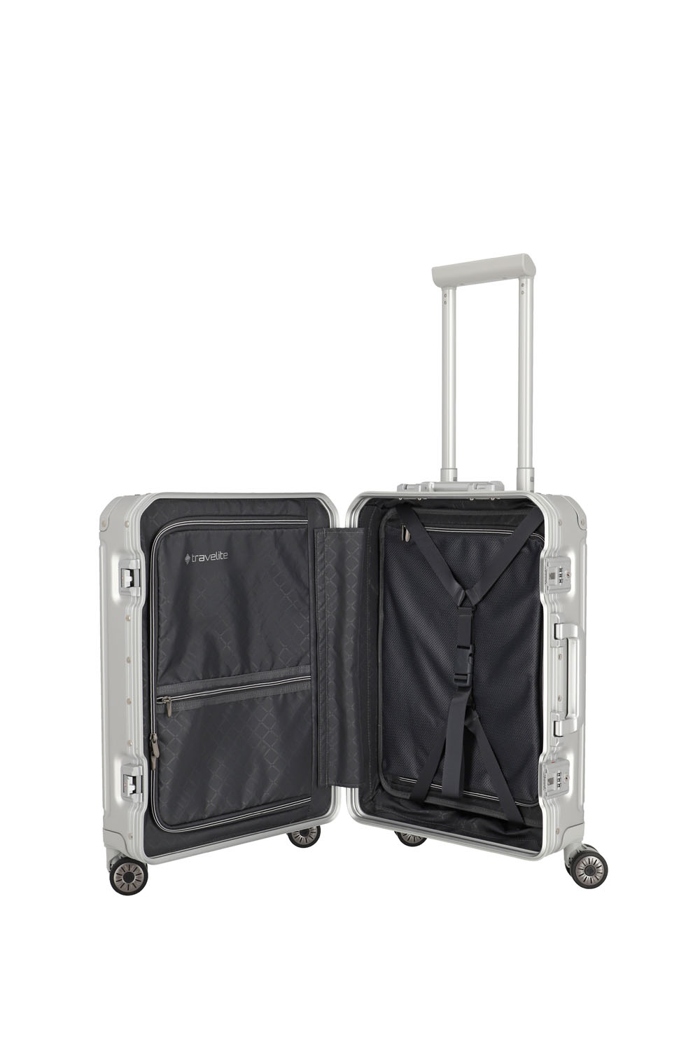 Travelite Next Trolley S 4-Rad Silber