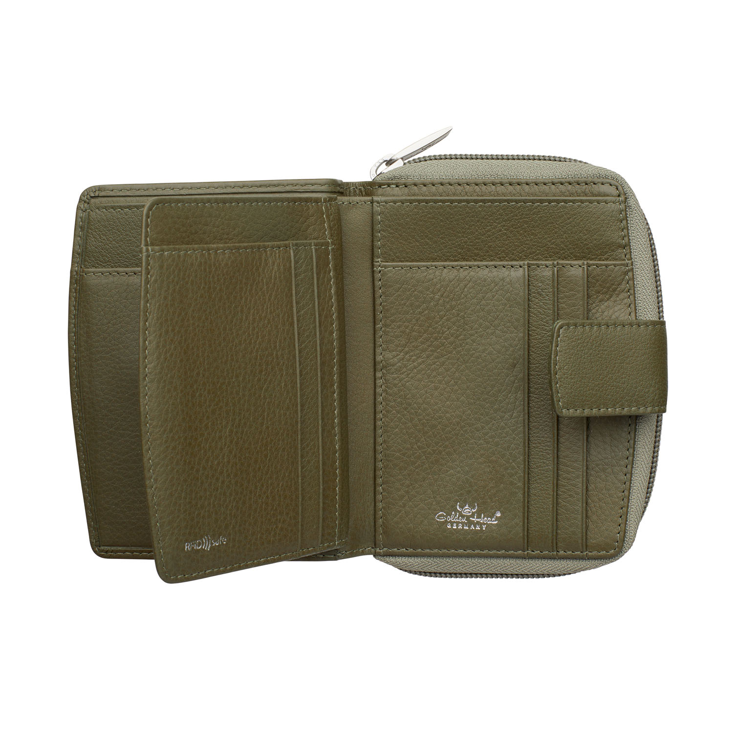 Golden Head Madrid Kombischeintasche mit Riegel oliv