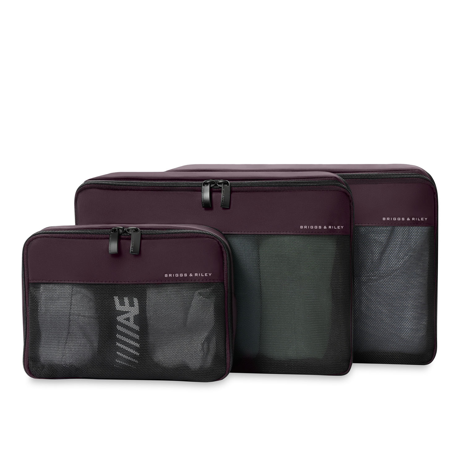 Briggs & Riley Travel Essentials Carry On Packing Cube 3-teilige Set Plum