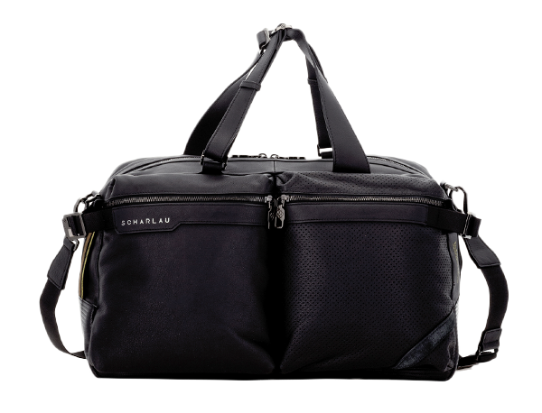 SCHARLAU Slackline MERAYO Leder-Reisetasche Black