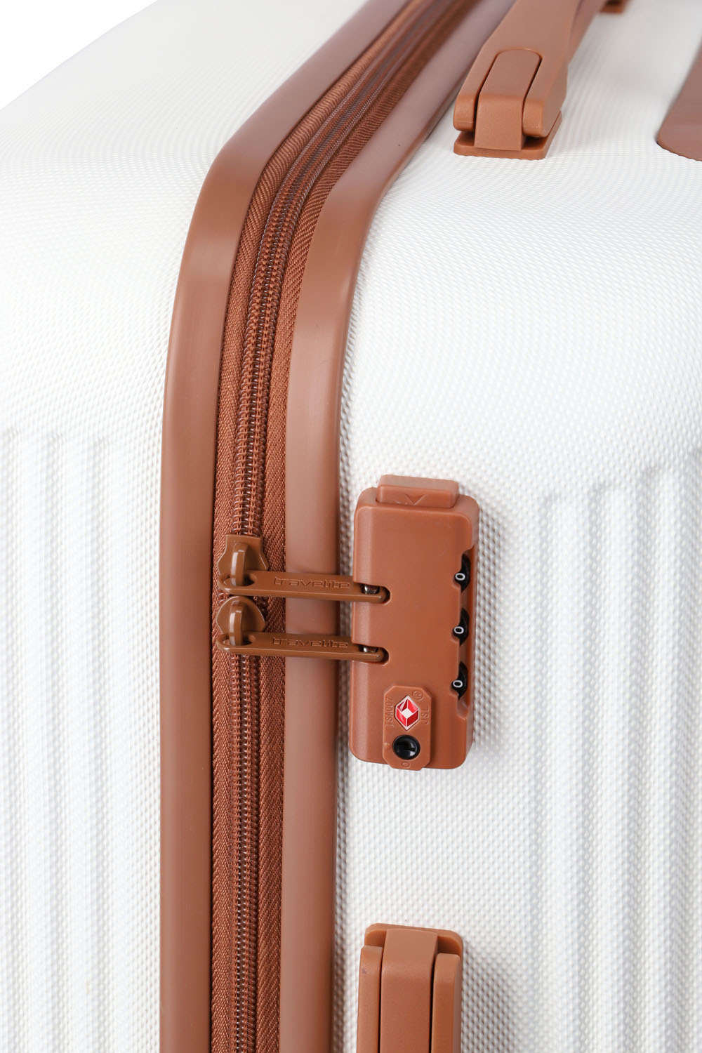 Travelite BALI Trolley L 4-Rollen Weiss/cognac