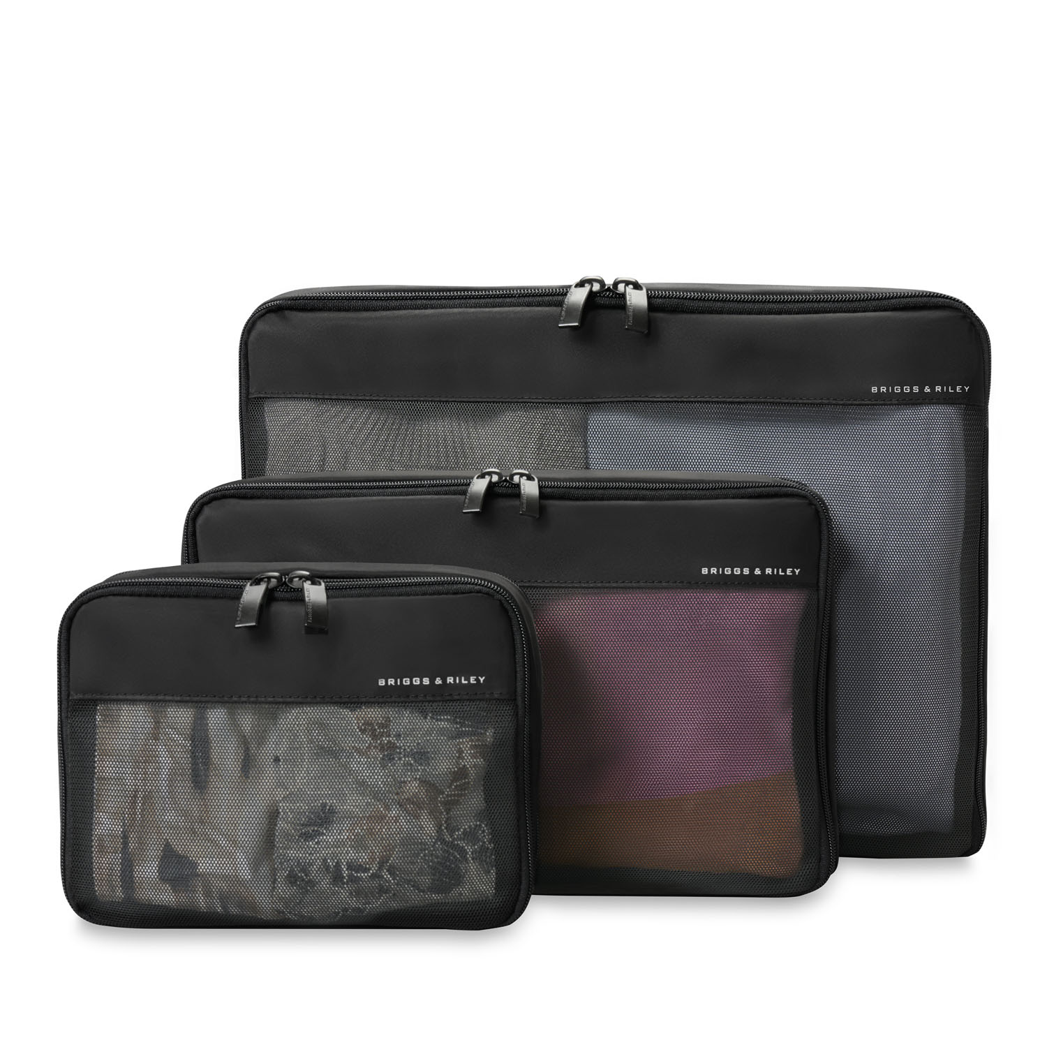 Briggs & Riley Travel Essentials Check In Packing Cube 3-teilige Set Black