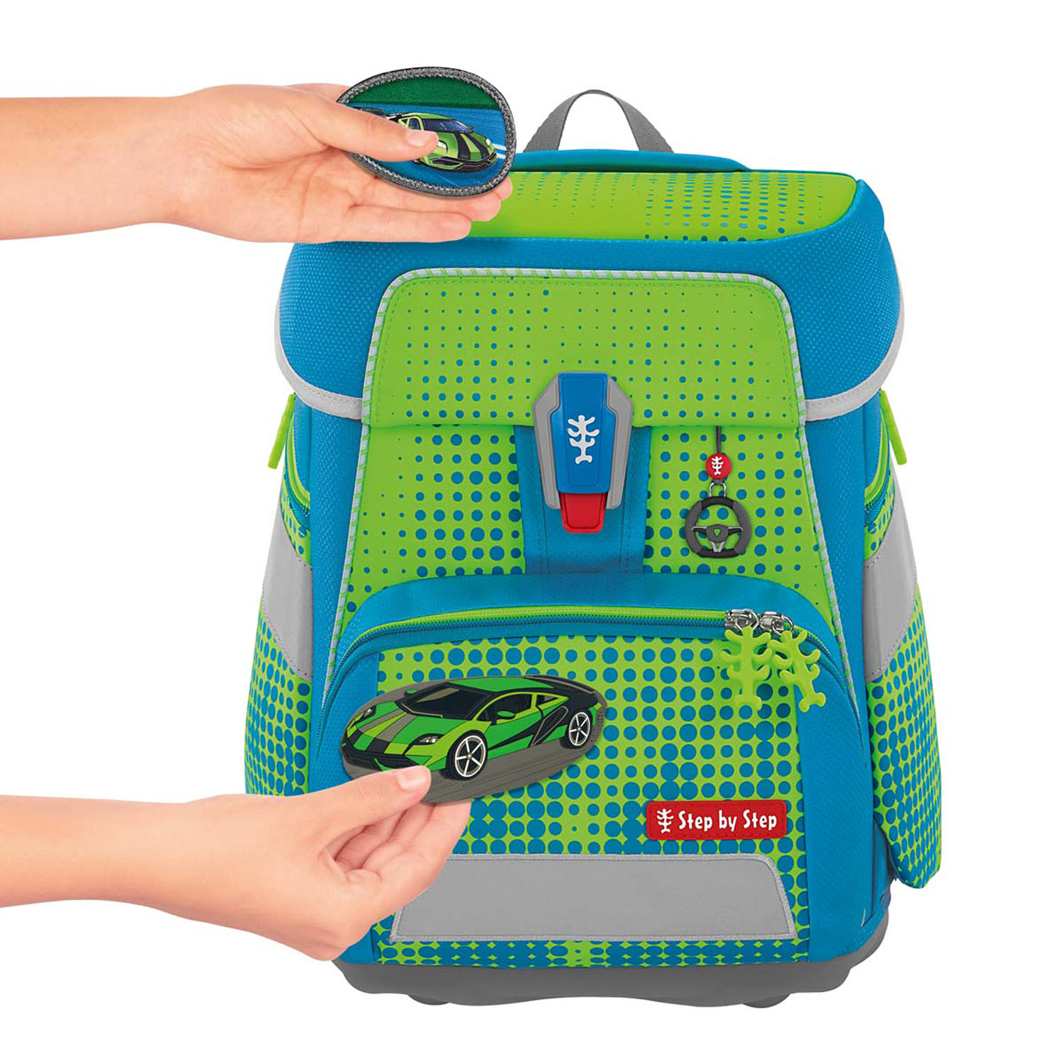 Step by Step SPACE NEON Schulranzen-Set, 5-teilig Race Car Chuck Step by Step SPACE NEON Schulranzen-Set, 5-teilig Race Car Chuck