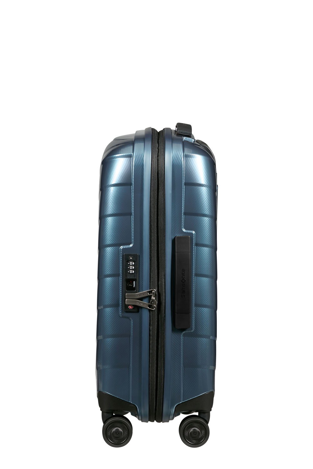 Samsonite Attrix Trolley mit 4 Rollen erweiterbar 55cm (23/26cm) Steel Blue