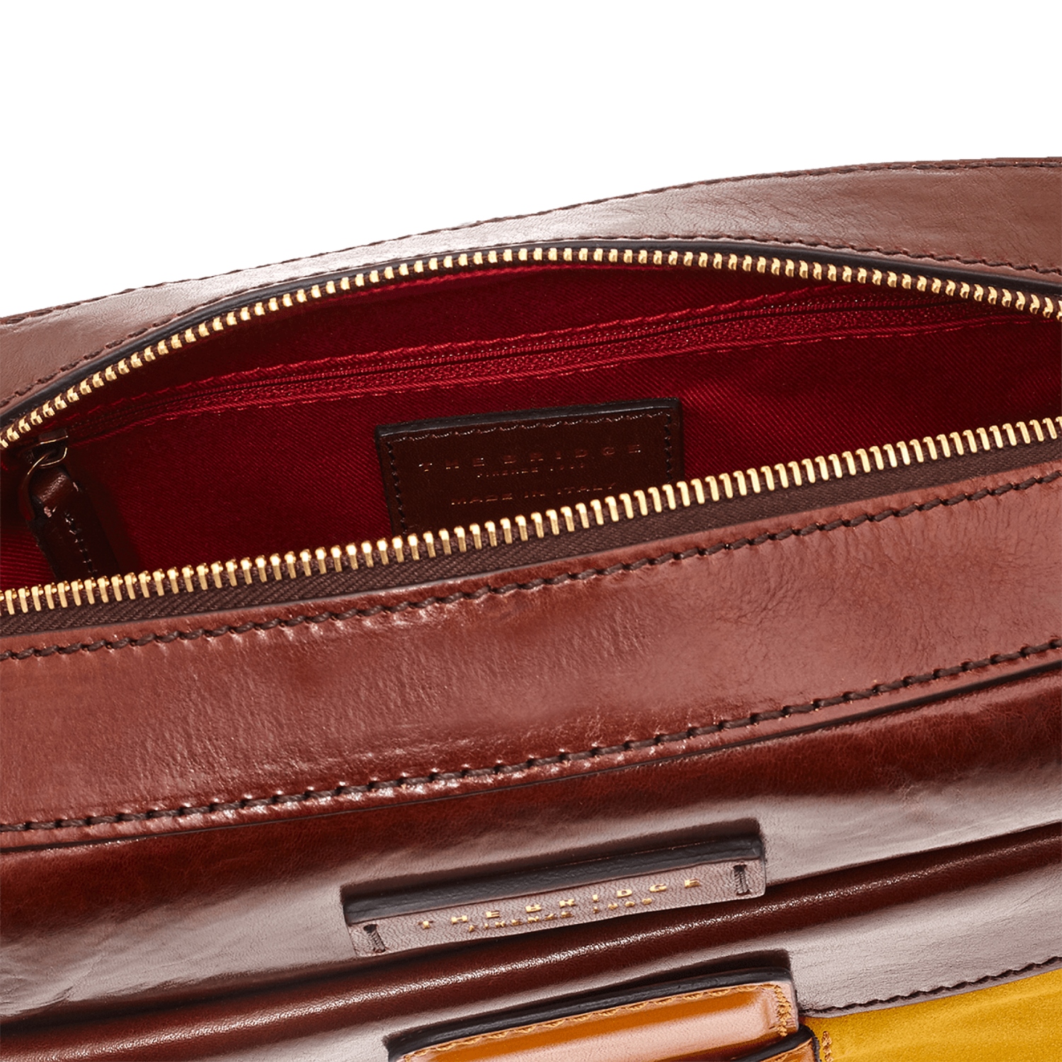 The Bridge Cortona Schultertasche multi brown/gold The Bridge Cortona Schultertasche multi brown/gold