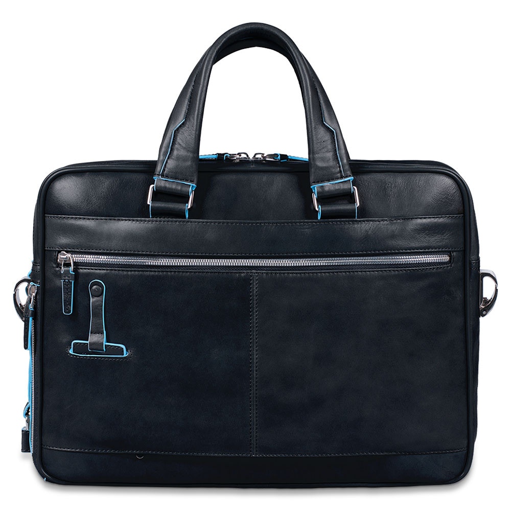 Piquadro Blue Square Schmale Laptoptasche mit Laptofach 14" Nachtblau