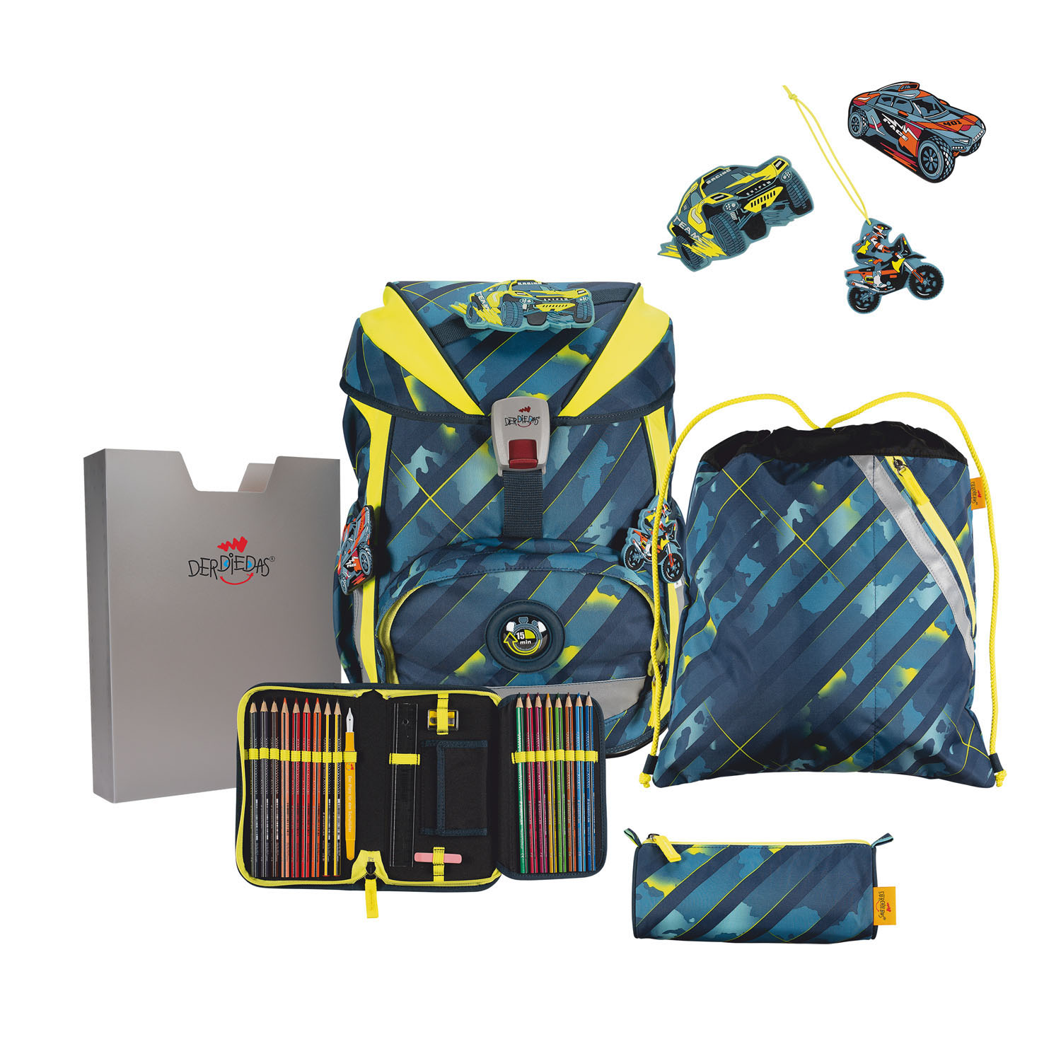 DerDieDas ErgoFlex Schulrucksack-Set 5-teilig mit Sportbeutel Speed Challenge DerDieDas ErgoFlex Schulrucksack-Set 5-teilig mit Sportbeutel Speed Challenge
