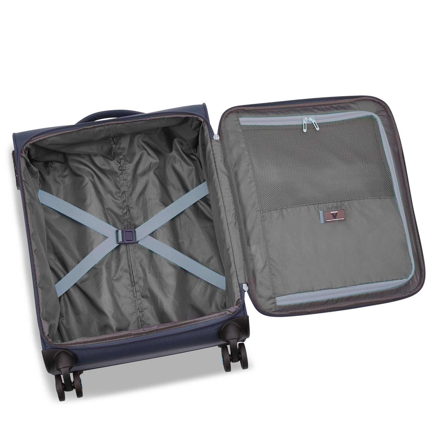 Roncato Lite Soft Handgepäck Carry-On Trolley 4-Rollen Blue Navy Roncato Lite Soft Handgepäck Carry-On Trolley 4-Rollen Blue Navy