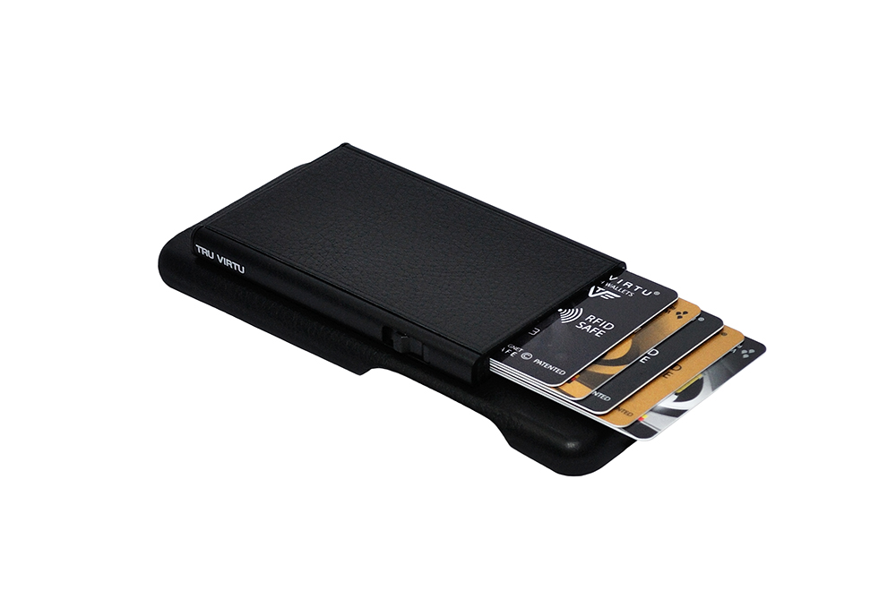 Tru Virtu Click & Slide Pay & Phone Kartenetui und Smartphoneülle - iPhone X Nappa Black/Black Tru Virtu Click & Slide Pay & Phone Kartenetui und Smartphoneülle - iPhone X Nappa Black/Black