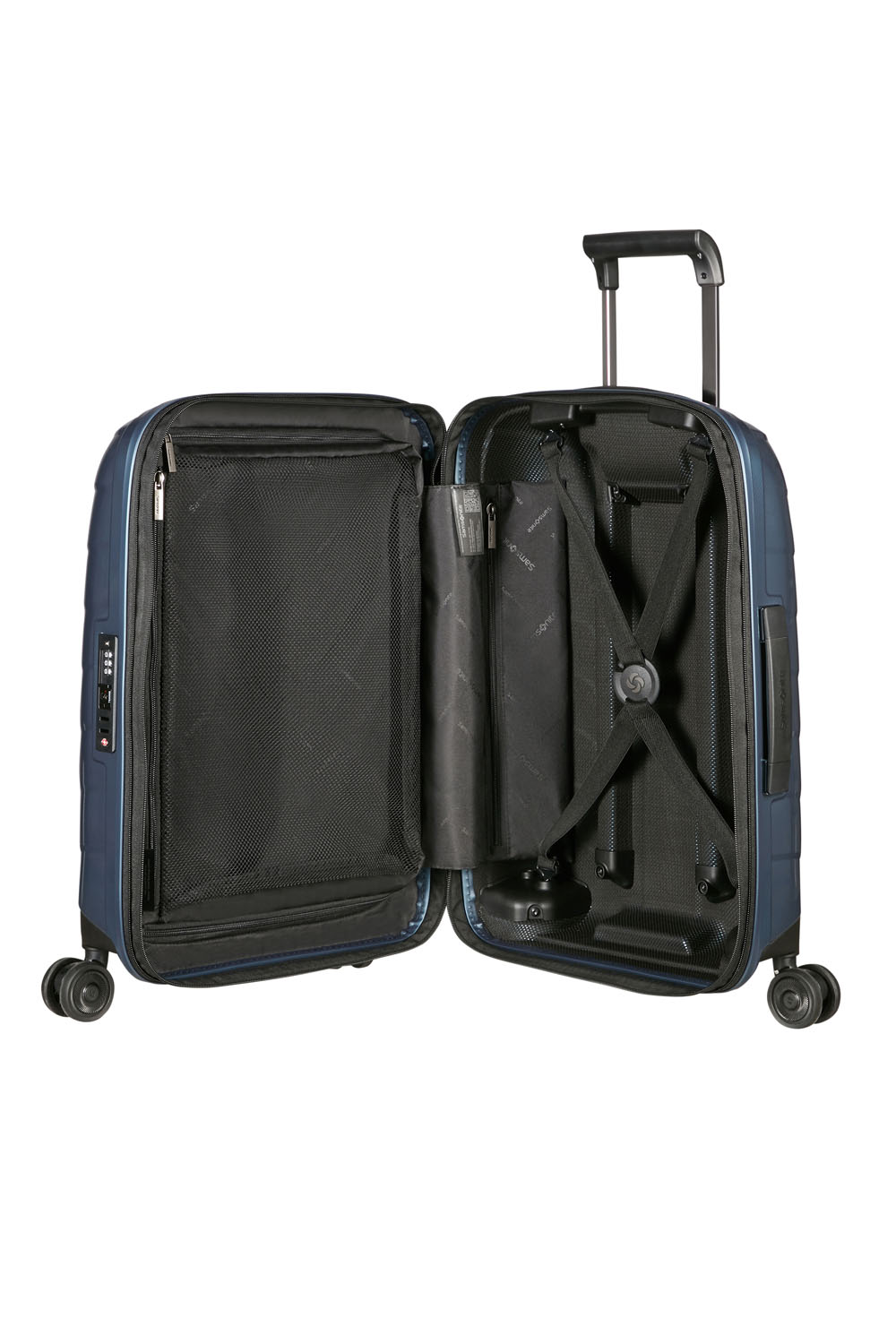 Samsonite Attrix Trolley mit 4 Rollen erweiterbar 55cm (23/26cm) Steel Blue Samsonite Attrix Trolley mit 4 Rollen erweiterbar 55cm (23/26cm) Steel Blue