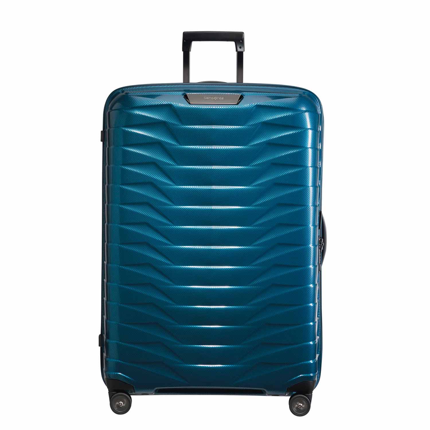 Samsonite Proxis Trolley mit 4 Rollen 81cm + GRATIS HOTELGUTSCHEIN Petrol Blue