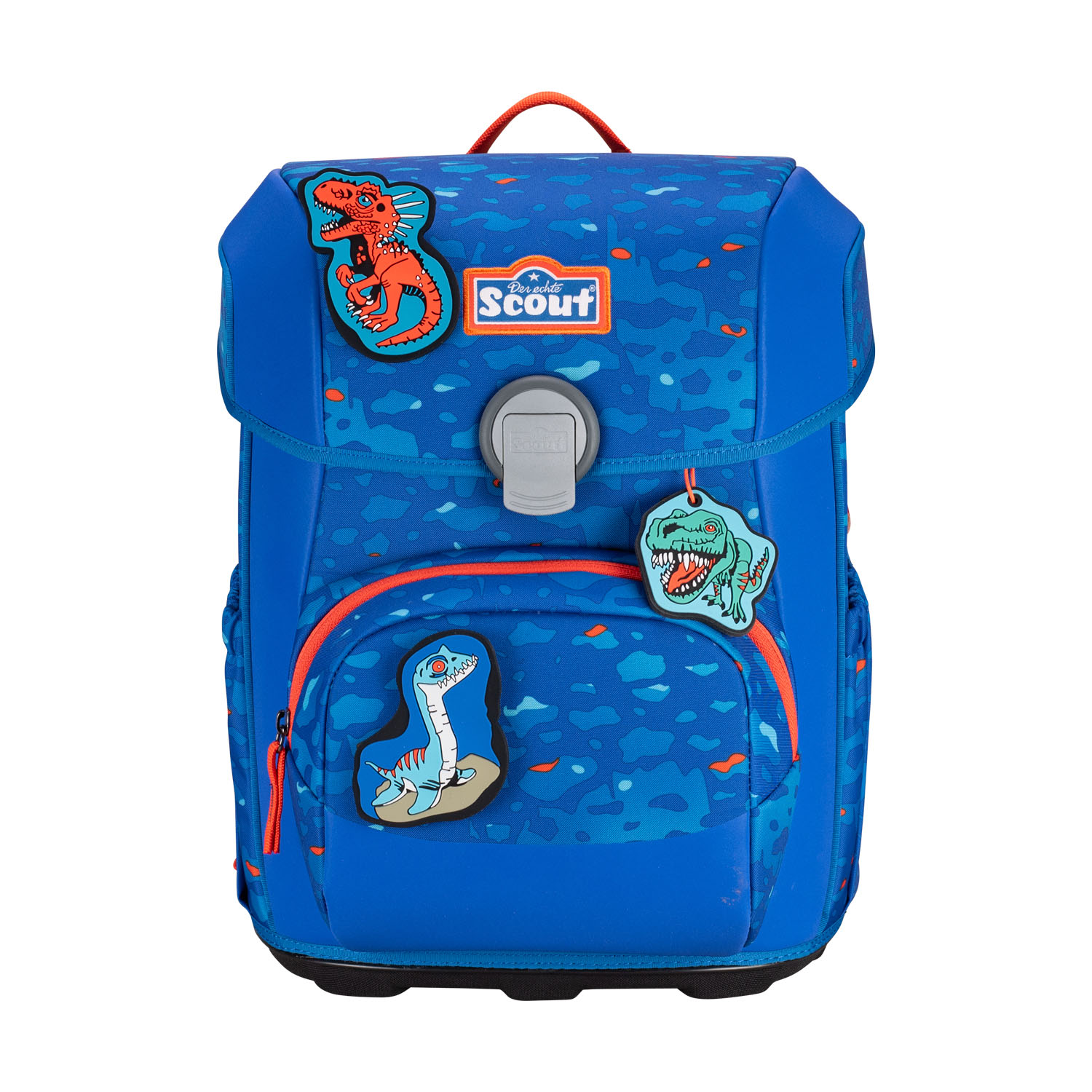 Scout Neo Exklusiv Superflash Schulranzen-Set 4-teilig Blue Dino