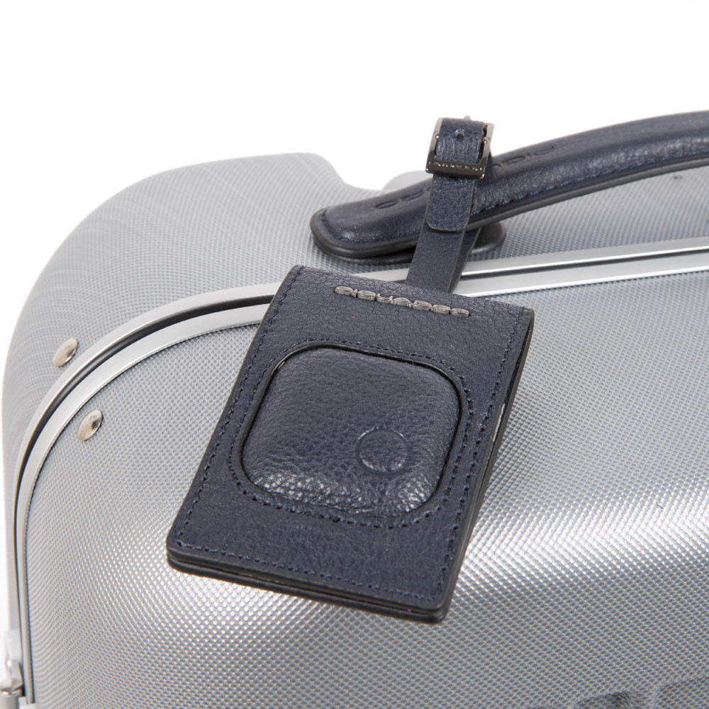 Piquadro Relyght Plus Ultra Slim Hartschalentrolley in Handgepäckgröße mit CONNEQU Grau/Blau Piquadro Relyght Plus Ultra Slim Hartschalentrolley in Handgepäckgröße mit CONNEQU Grau/Blau