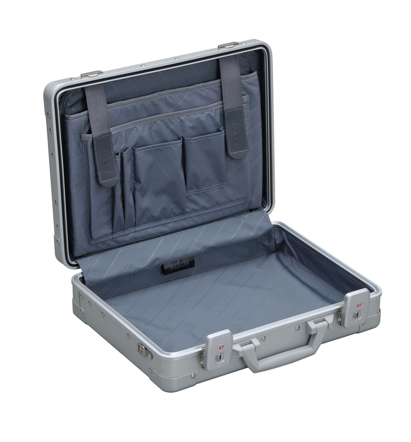 Aleon Business Attaché 15" Laptop Case, 30 cm Platin - Silber