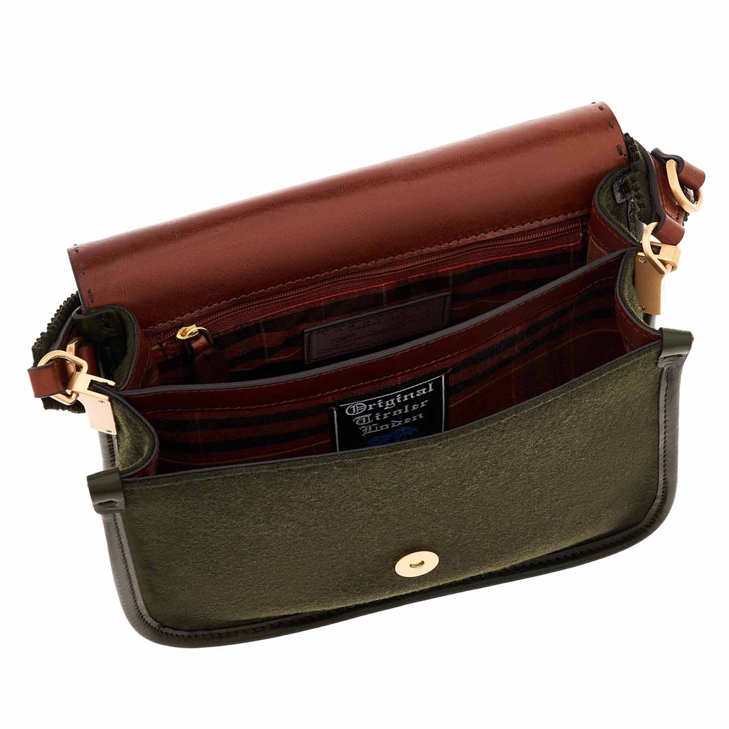 The Bridge Loden Capsule Schultertasche 0401025F Braun/Loden Grün/Gold The Bridge Loden Capsule Schultertasche 0401025F Braun/Loden Grün/Gold