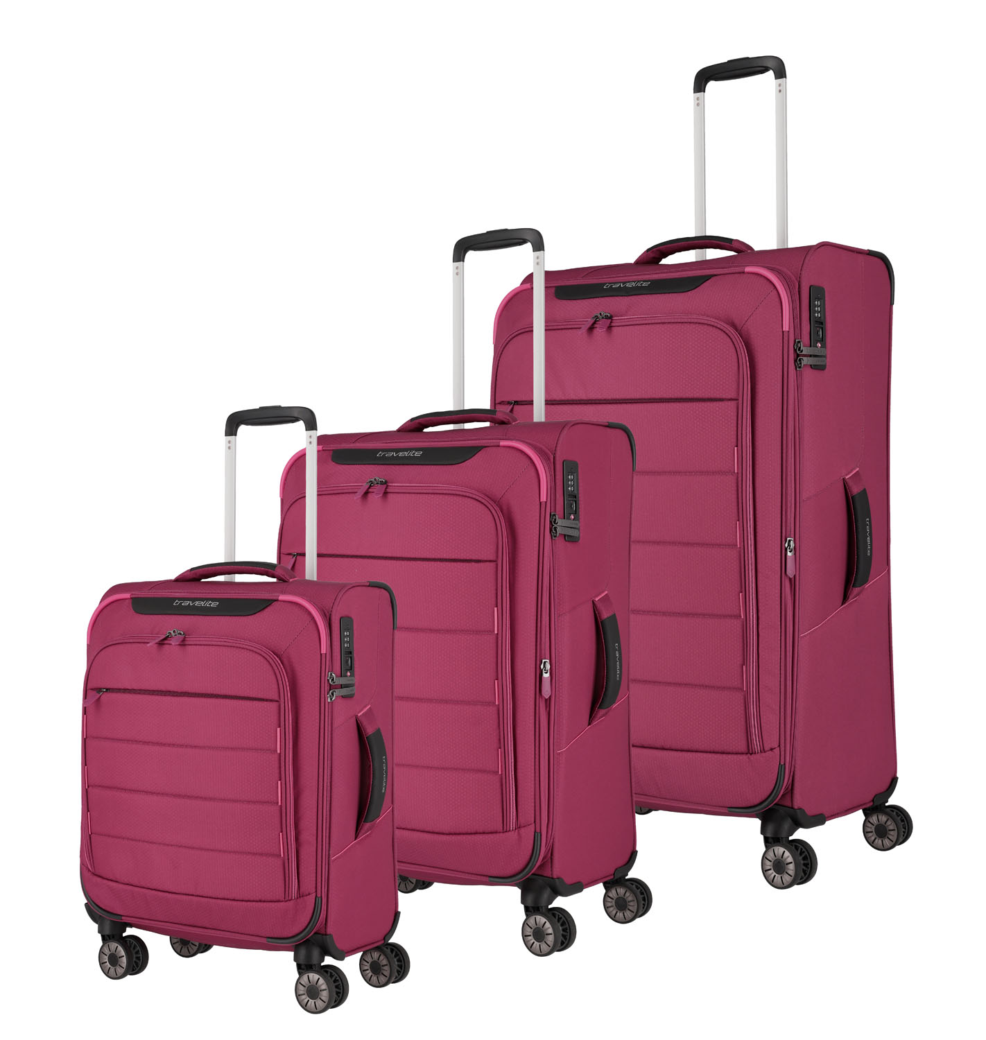 Travelite Skaii Trolley-Set 4-Rad, L erw./M erw./S Abendrot Travelite Skaii Trolley-Set 4-Rad, L erw./M erw./S Abendrot