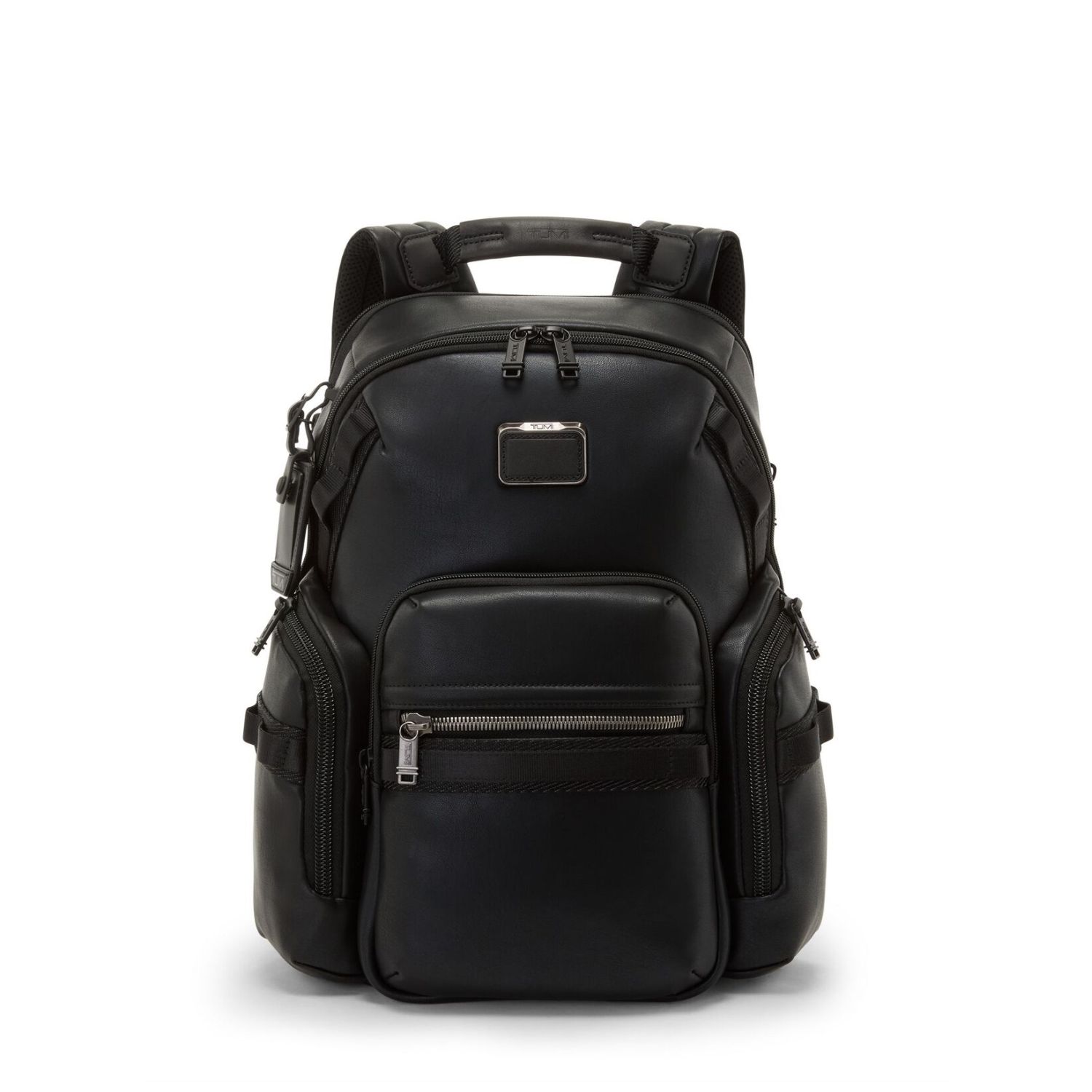 Tumi Alpha Bravo Navigation Rucksack aus Leder + GRATIS HOTELGUTSCHEIN Schwarz