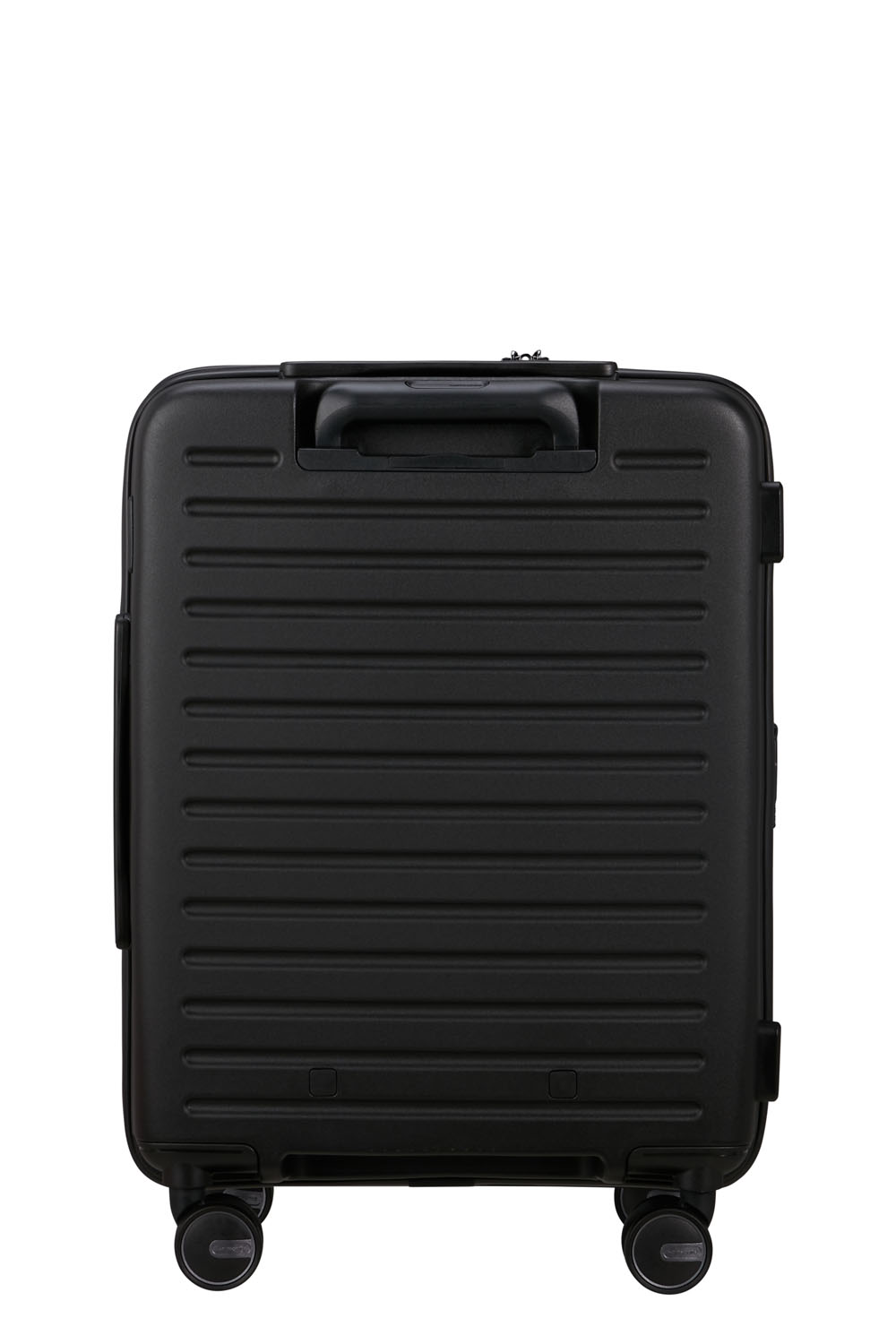 Samsonite Restackd EASY ACCESS Trolley mit 4 Rollen erweiterbar 55cm + GRATIS HOTELGUTSCHEIN Schwarz