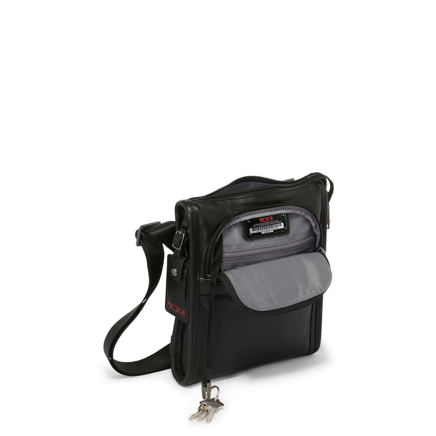 Tumi Alpha 3 Kleine Umhängetasche aus Leder + GRATIS HOTELGUTSCHEIN Black Tumi Alpha 3 Kleine Umhängetasche aus Leder + GRATIS HOTELGUTSCHEIN Black