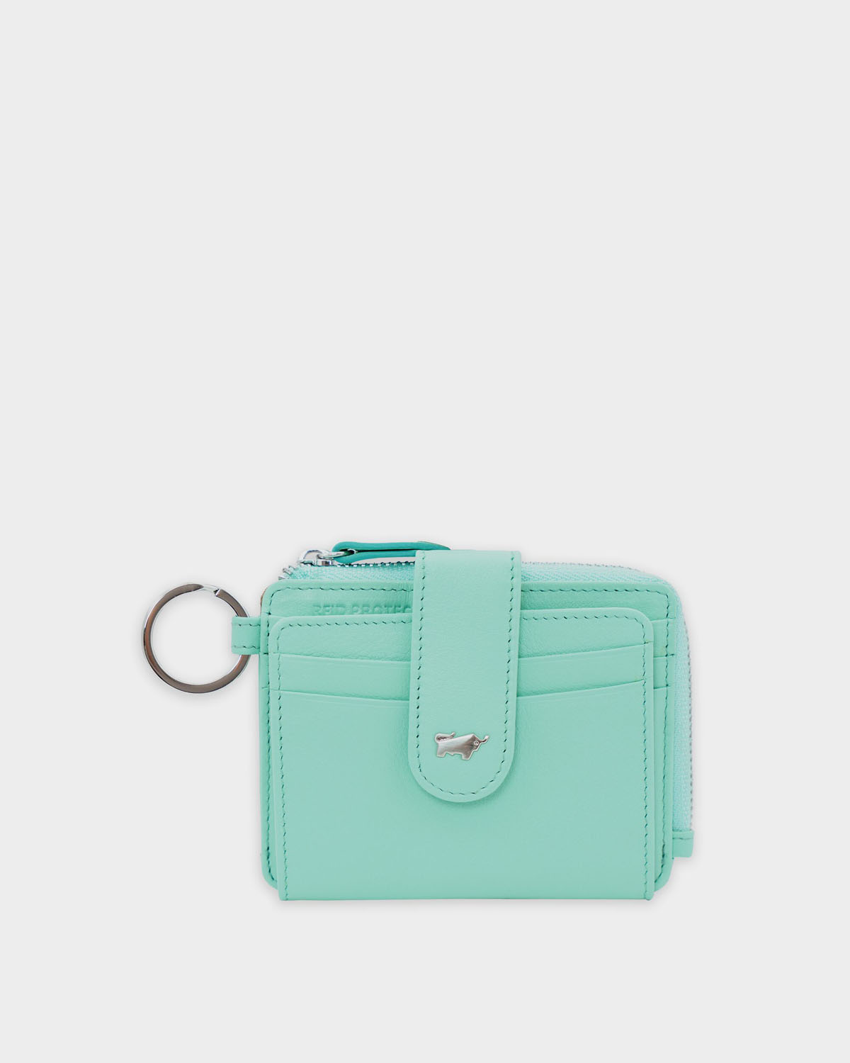 Braun Büffel JOY RFID Kartenbörse mit Schlüsselring 8CS aquamarin