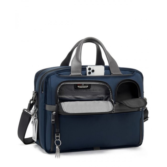 Tumi Alpha 3 Organizer-Laptop-Aktentasche aus Ballistic Nylon, erweiterbar + GRATIS HOTELGUTSCHEIN Navy/Grey Tumi Alpha 3 Organizer-Laptop-Aktentasche aus Ballistic Nylon, erweiterbar + GRATIS HOTELGUTSCHEIN Navy/Grey