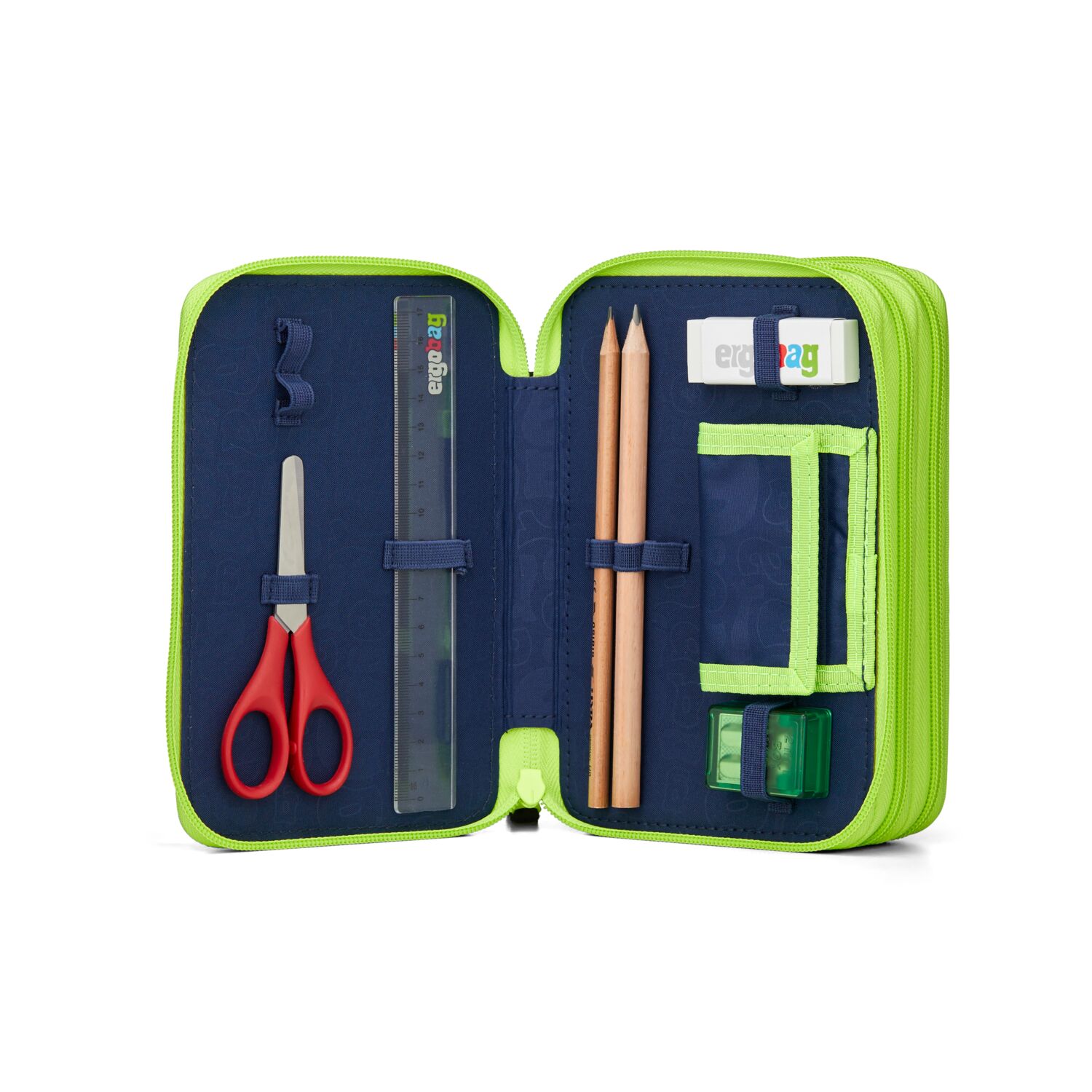 ergobag Schulzubehör LUMI Edition Maxi-Mäppchen, befüllt mit 3 Fächern 2025 CyBär Race ergobag Schulzubehör LUMI Edition Maxi-Mäppchen, befüllt mit 3 Fächern 2025 CyBär Race