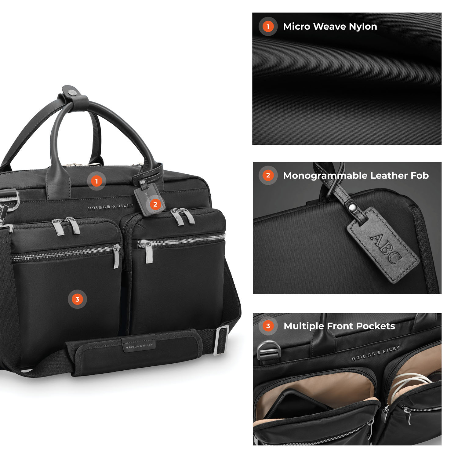 Briggs & Riley Rhapsody Multi Pocket Cabin Bag Black