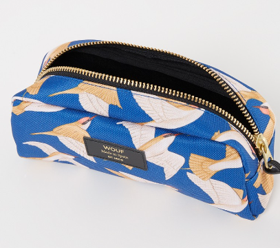 Wouf Accessories Makeup Bag Recycled Collection Blue Birds