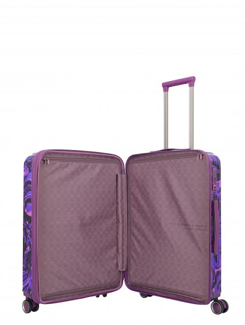 Travelite Lascana Edition 4w Trolley M Purple Swirl Travelite Lascana Edition 4w Trolley M Purple Swirl