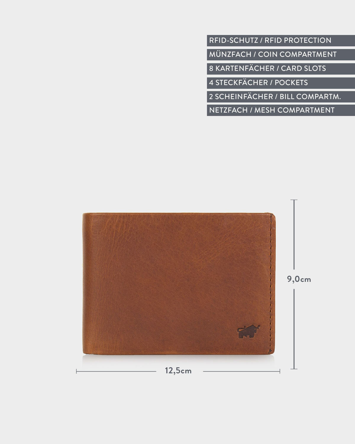 Braun Büffel SVEN RFID Geldbörse 8CS cognac Braun Büffel SVEN RFID Geldbörse 8CS cognac