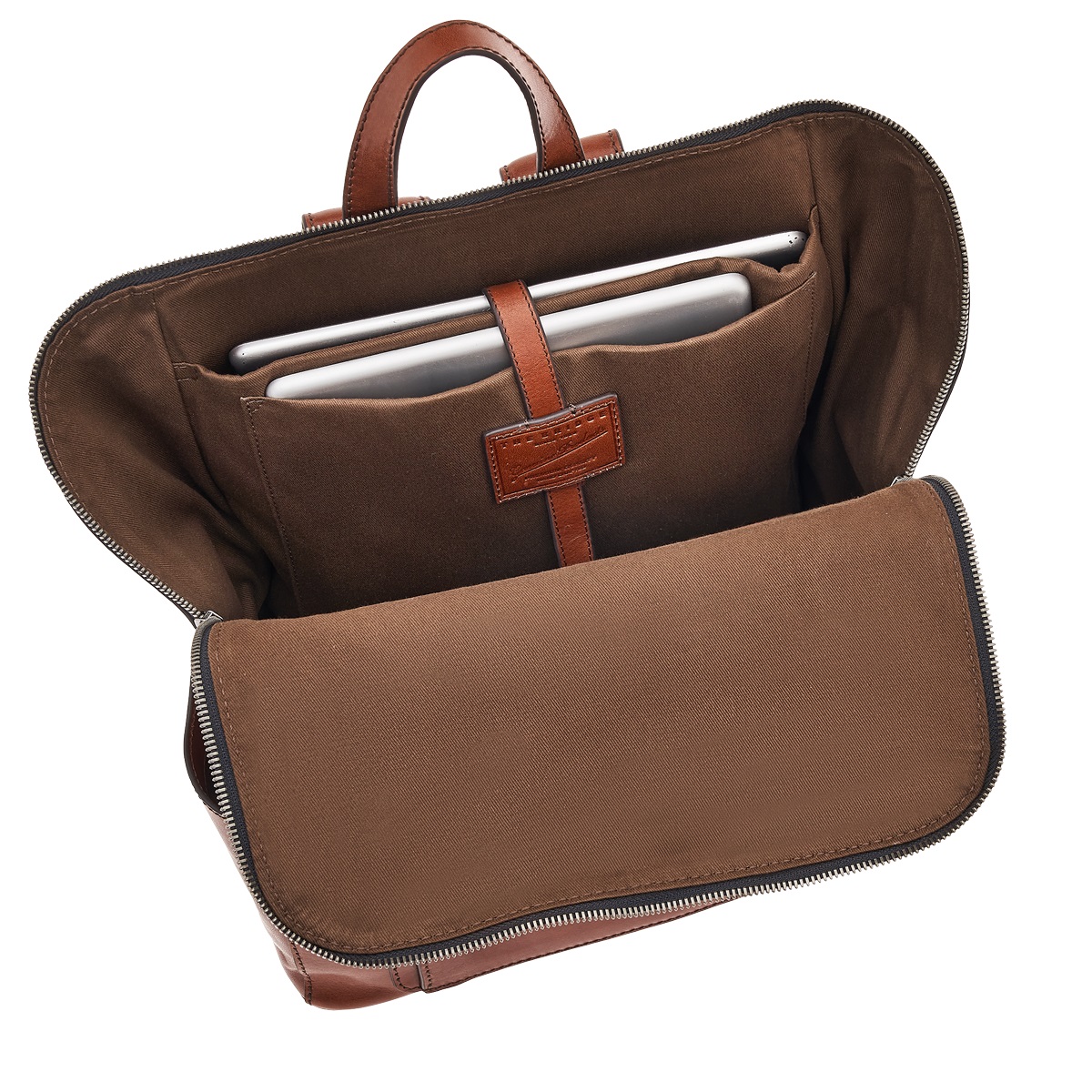 The Bridge Alberto Leder-Rucksack 1 ZIP Braun