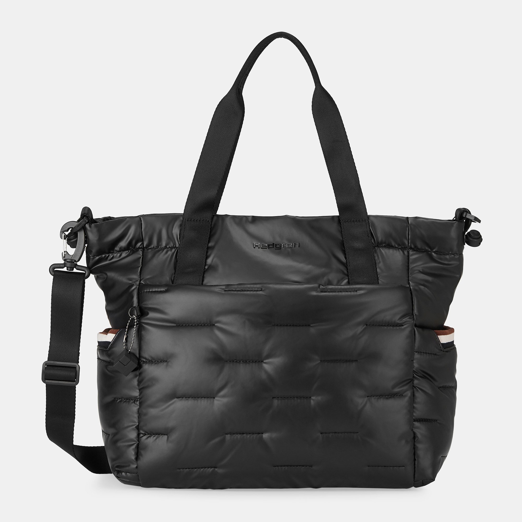 Hedgren Cocoon PUFFER Totebag Black-Würfel-Anhänger Hedgren Cocoon PUFFER Totebag Black-Würfel-Anhänger