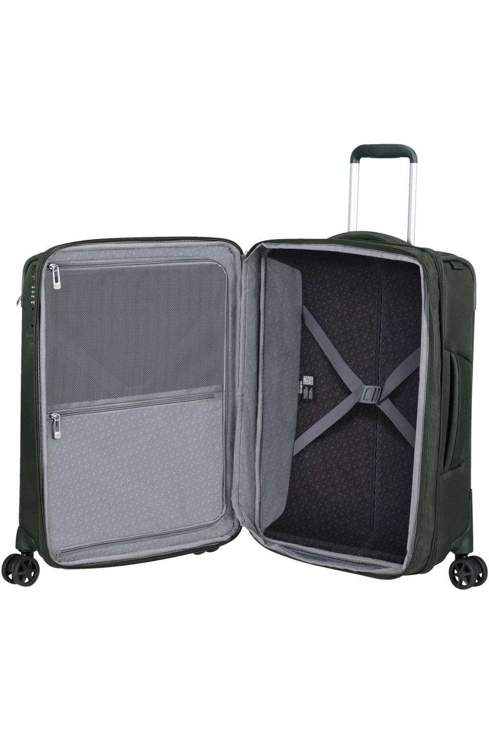 Samsonite Respark Trolley mit 4 Rollen erweiterbar 55cm + GRATIS HOTELGUTSCHEIN Forest Green