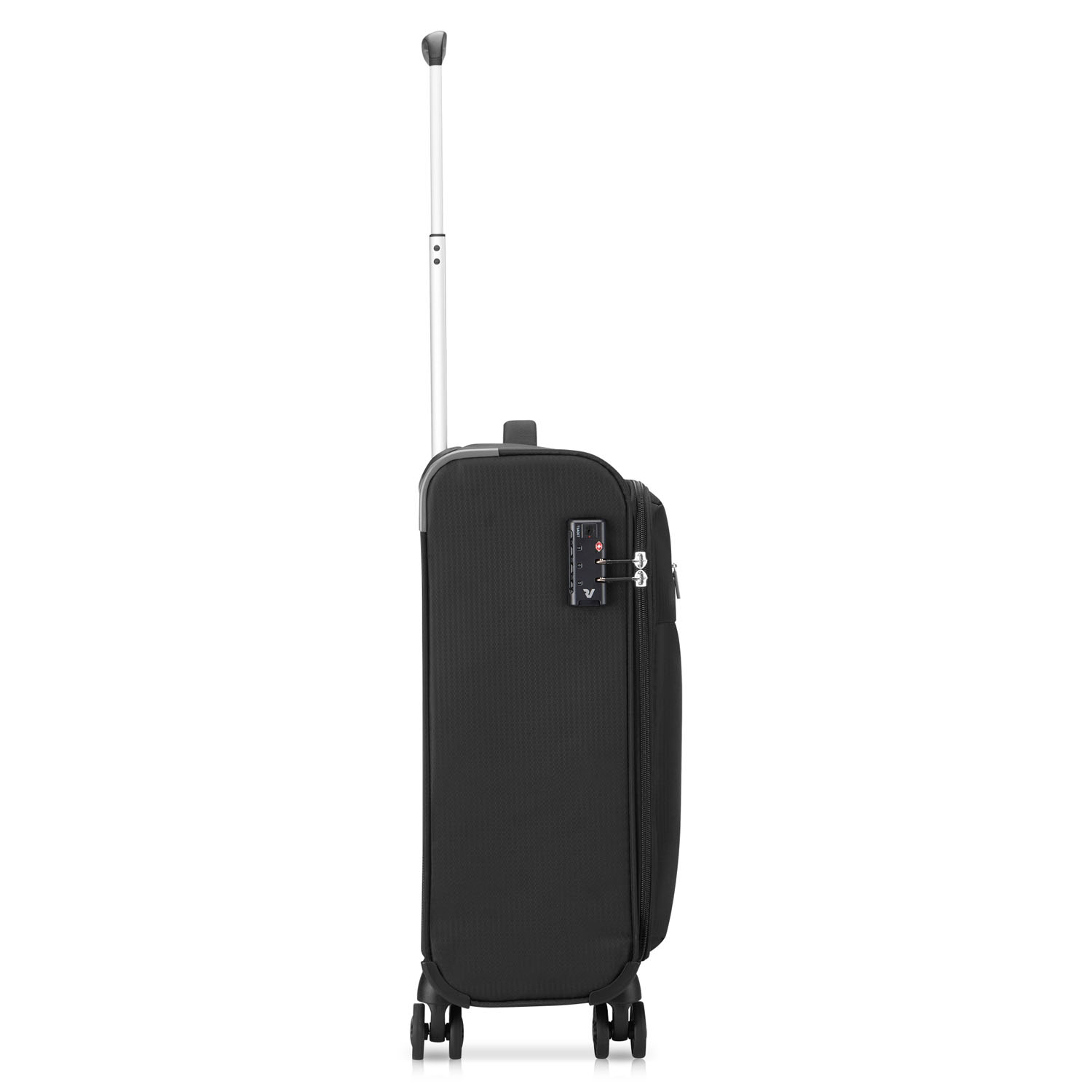 Roncato Lite Soft Handgepäck Carry-On Trolley 4-Rollen Black