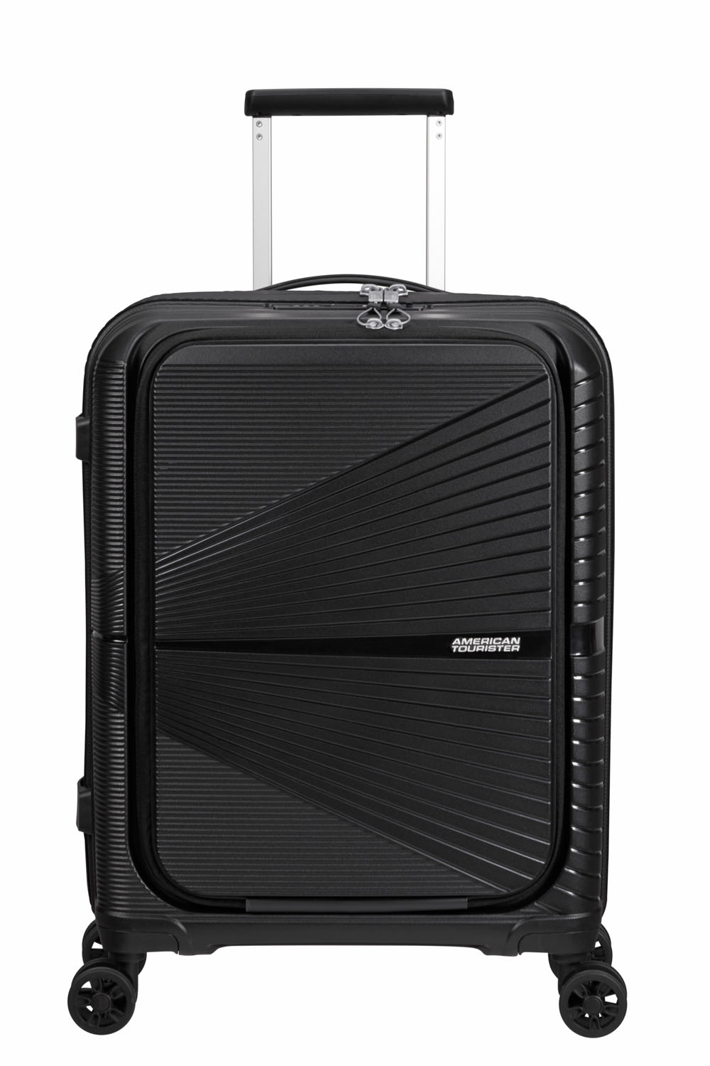 American Tourister Airconic Handgepäck Trolley 55cm mit Fronttasche + GRATIS HOTELGUTSCHEIN Onyx Black American Tourister Airconic Handgepäck Trolley 55cm mit Fronttasche + GRATIS HOTELGUTSCHEIN Onyx Black