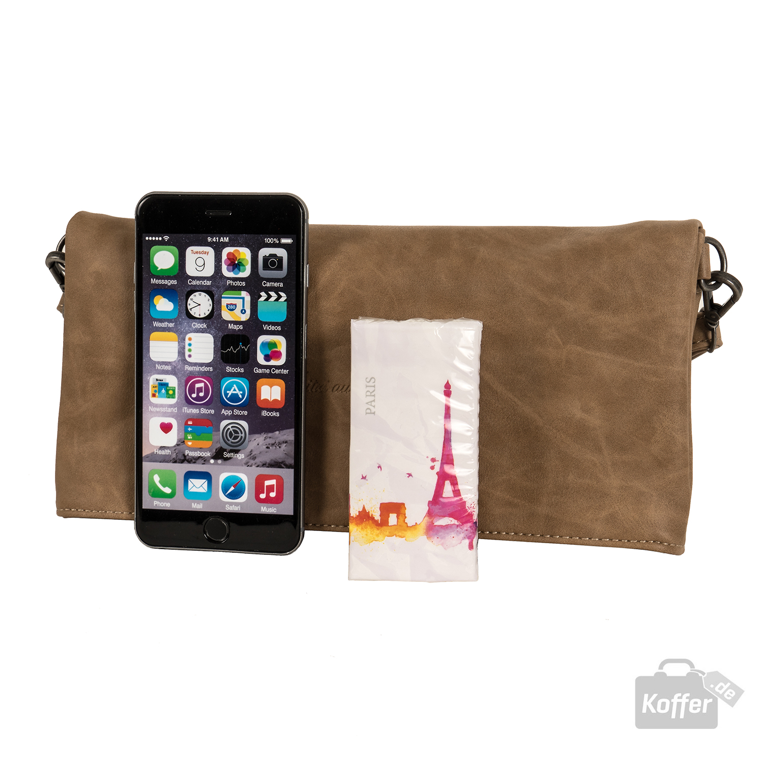 Fritzi aus Preußen Nubuk Ronja Clas Clutch rosewood