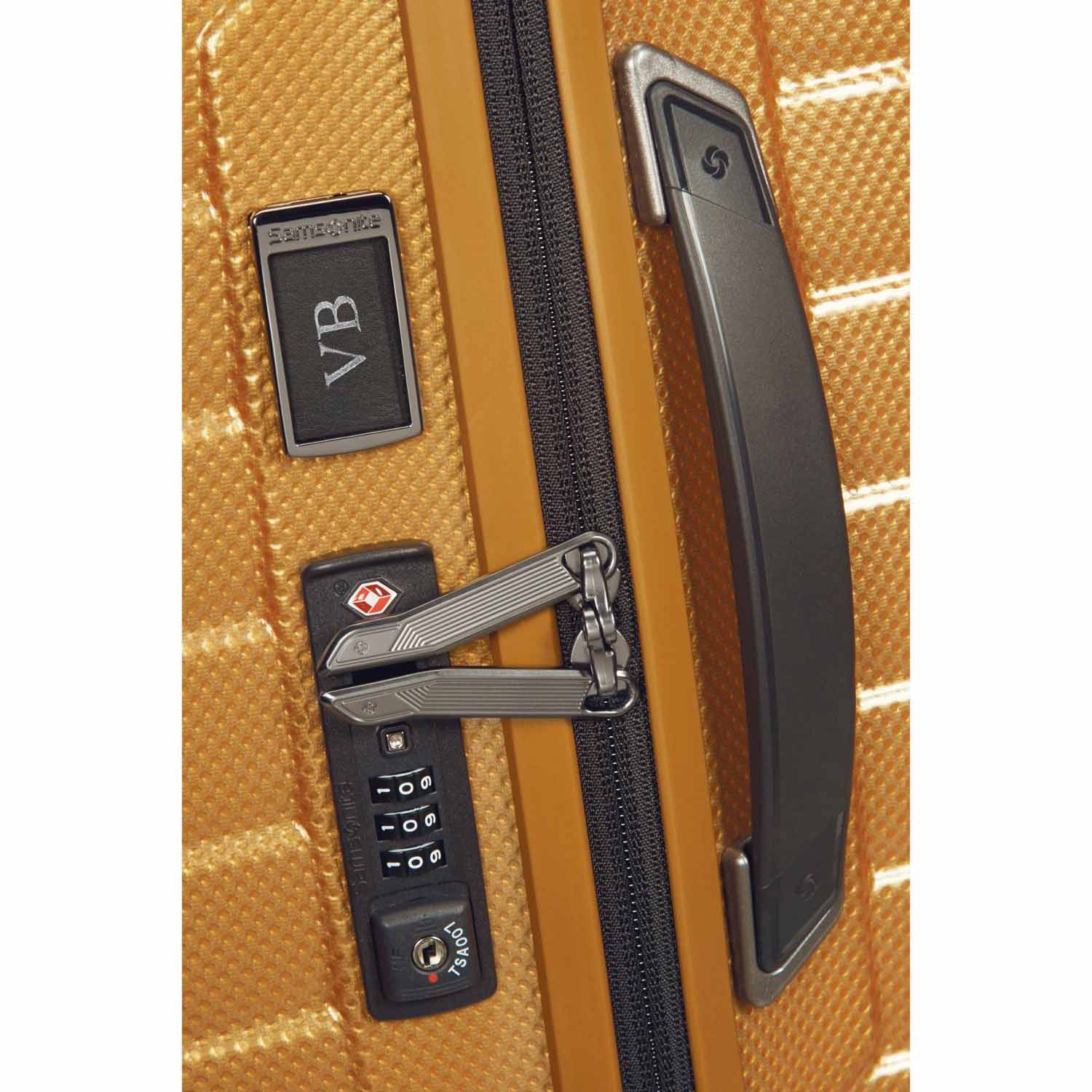 Samsonite Proxis Trolley mit 4 Rollen 81cm + GRATIS HOTELGUTSCHEIN Honey Gold