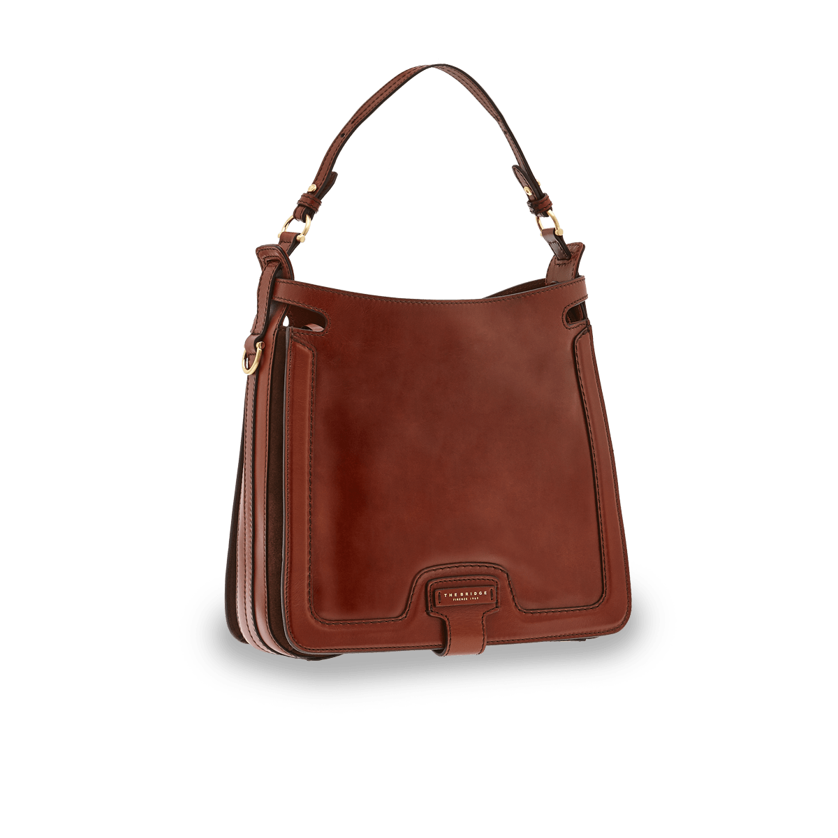 The Bridge Giglio Beuteltasche Braun/Gold The Bridge Giglio Beuteltasche Braun/Gold