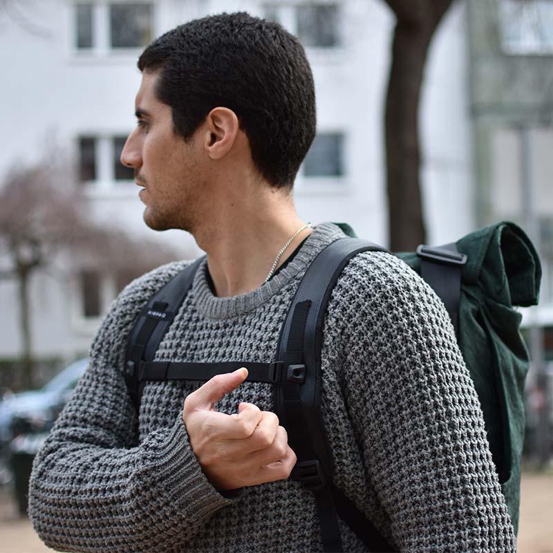 Airpaq BIQ Rolltop-Rucksack XL mit Laptopfach Grün